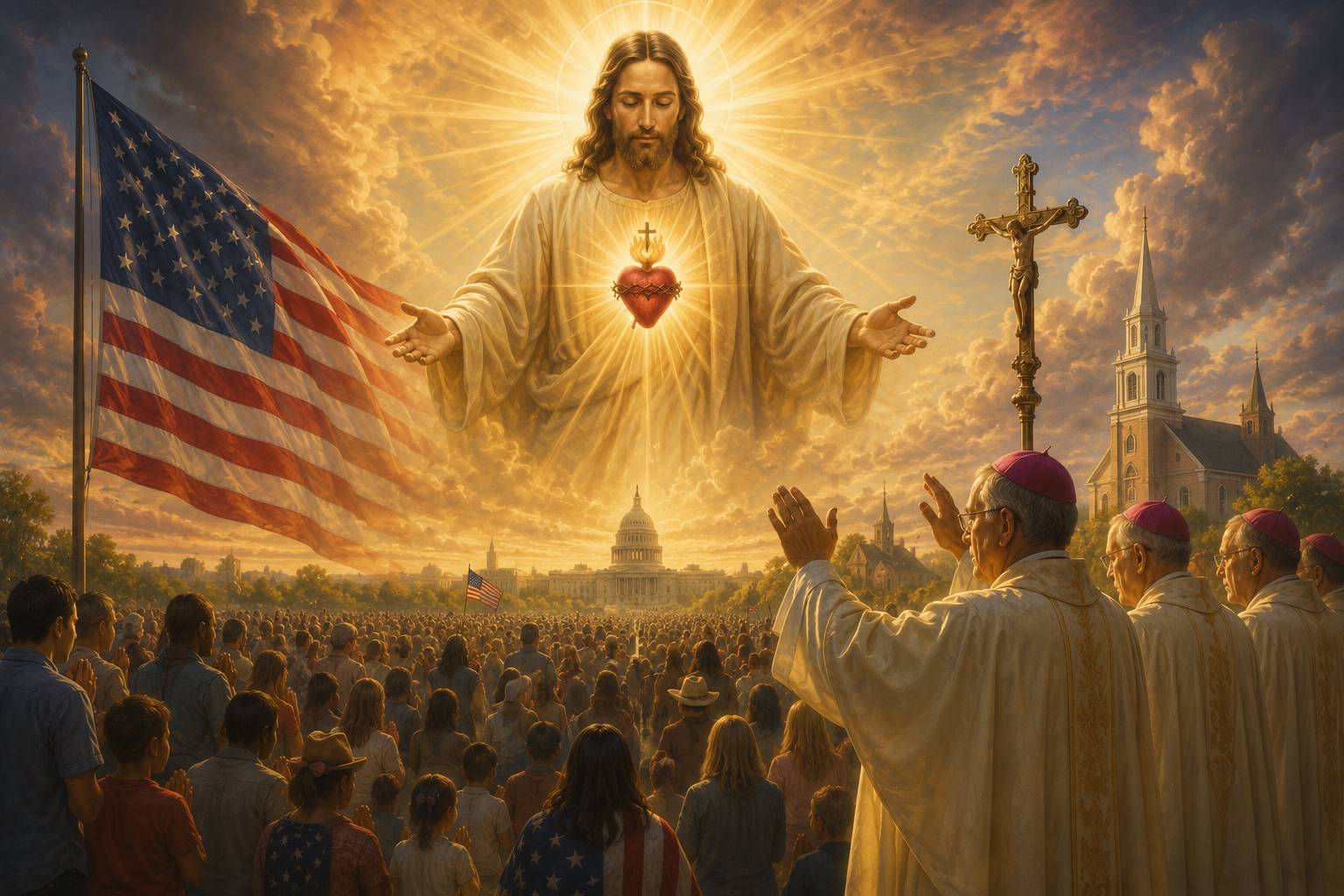 Un Cuore, una Nazione: la Consacrazione degli USA al Sacro Cuore un atto di Speranza