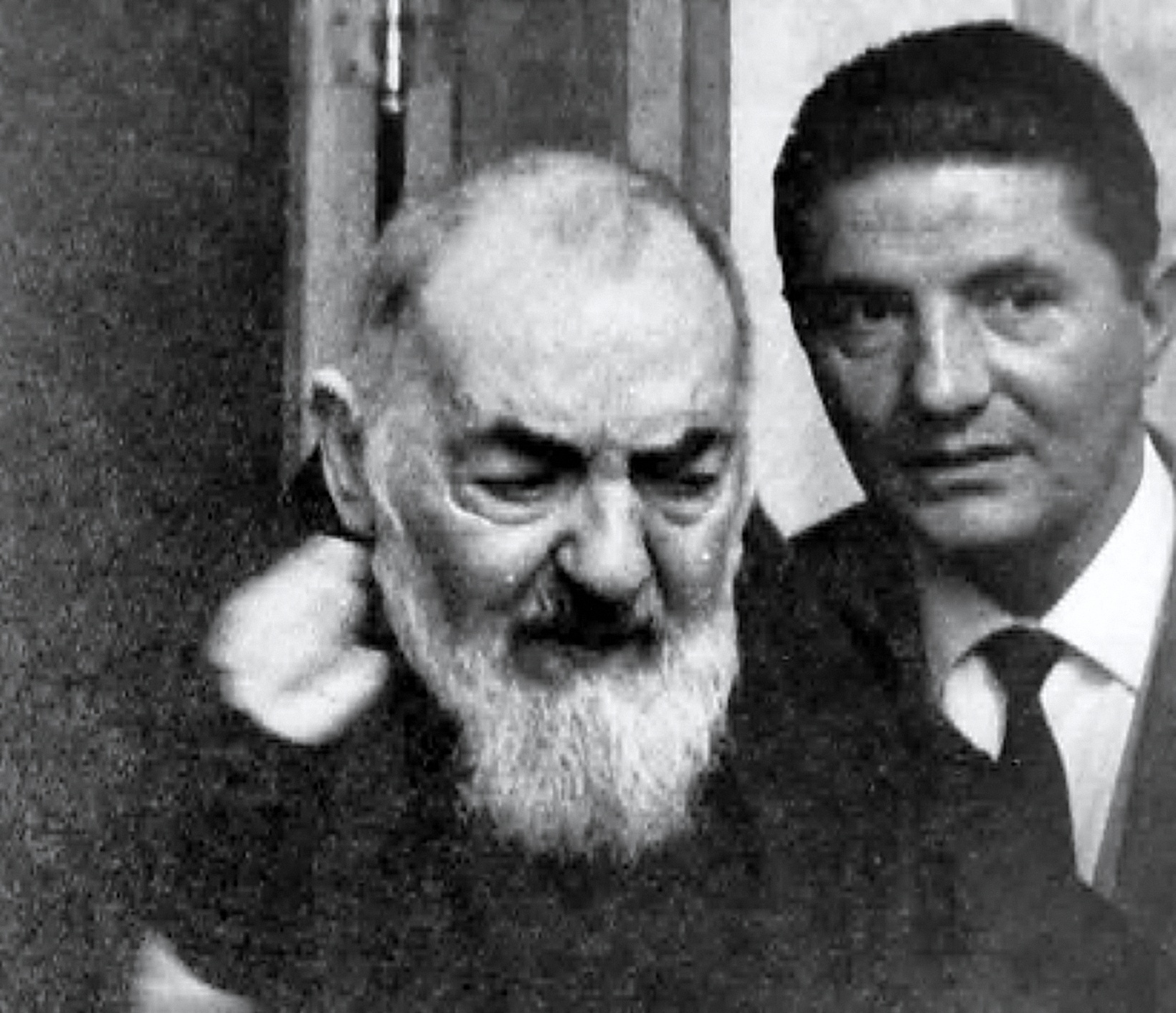 Padre Pio con Luigi Gaspari, autore del Quaderno dell'Amore